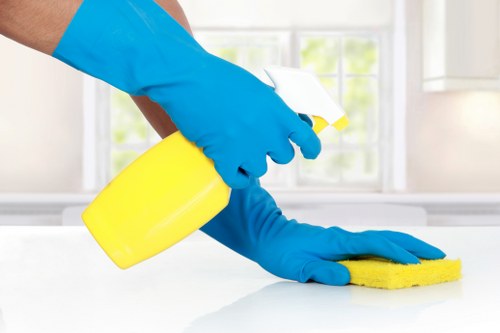 Local deep cleaning team working in a Camden flat